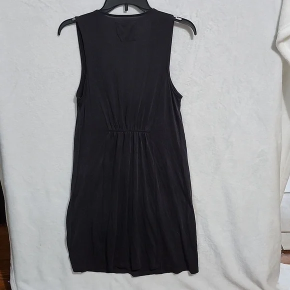 Anthropologie Maeve Cara dress black/charcoal cowl neck shift size small - Picture 3 of 7